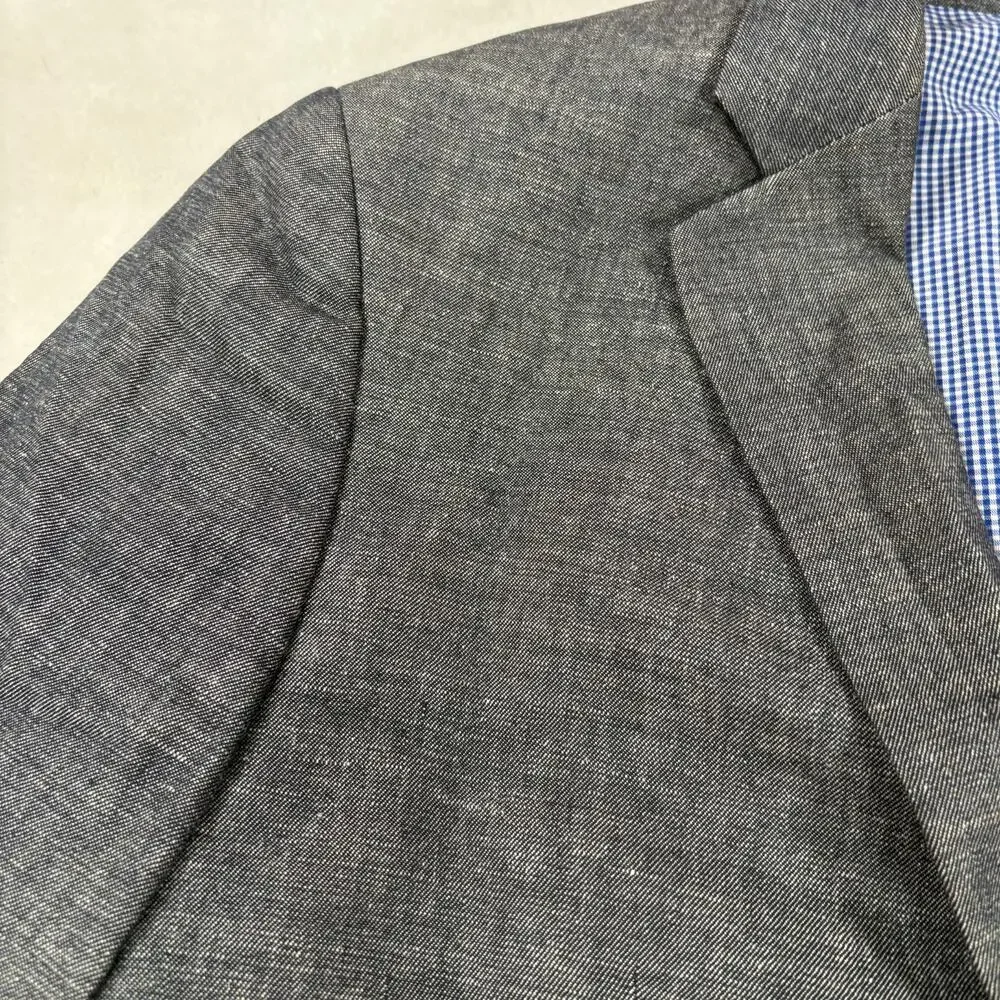 Banana Republic Mens Blazer 40R Gray Tailored Slim Fit Sport Coat Jacket